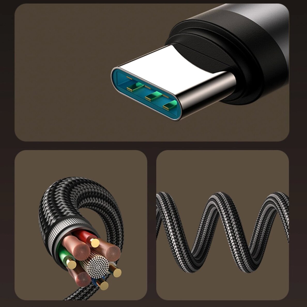 Įkrovimo kabelis Joyroom S-A56 EnjoyX Series 90° USB-C – USB-C 60W 1.2m – juodas 5 Įkrovimo kabelis Joyroom S-A56 EnjoyX Series 90° USB-C – USB-C 60W 1.2m – juodas 5