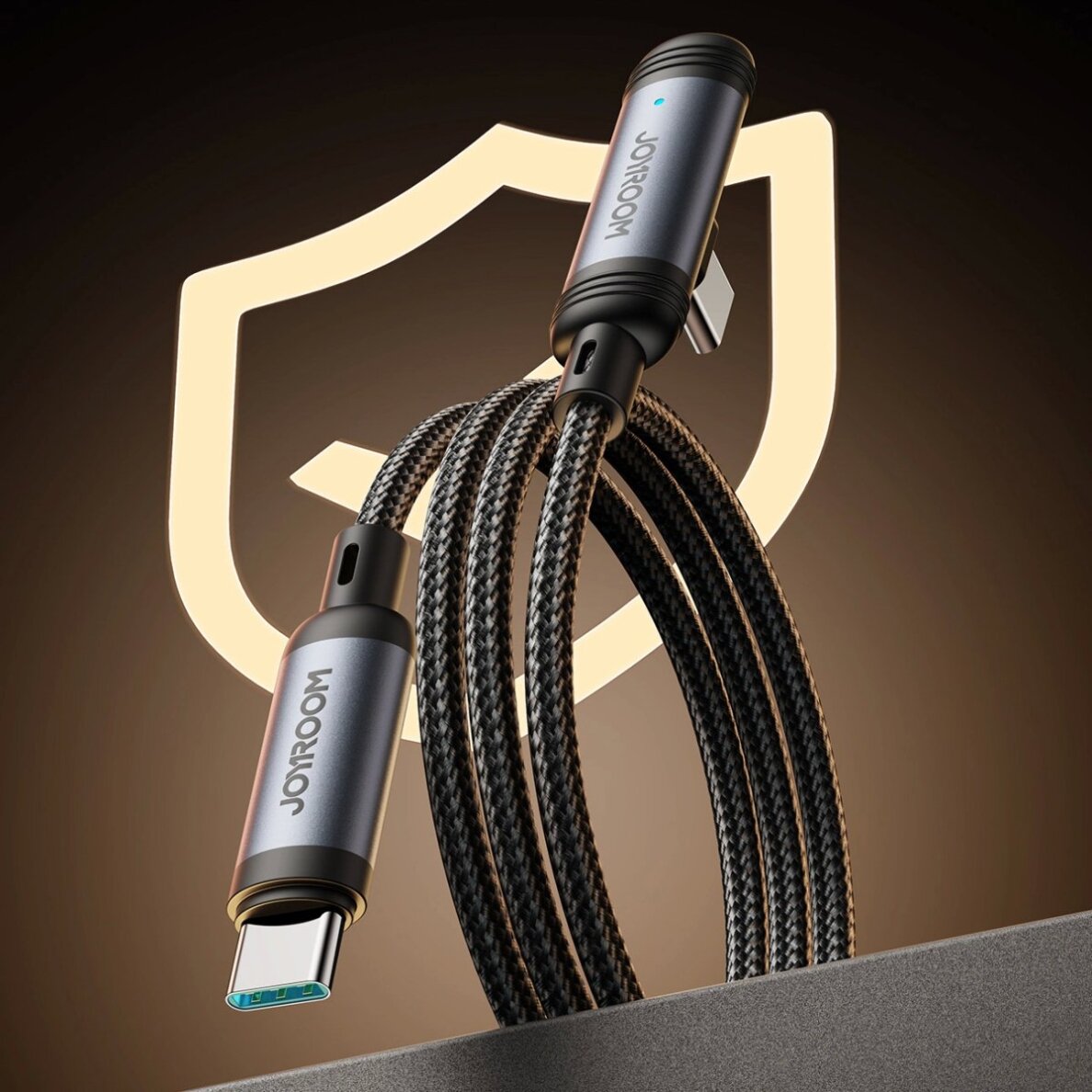 Įkrovimo kabelis Joyroom S-A56 EnjoyX Series 90° USB-C – USB-C 60W 1.2m – juodas 6 Įkrovimo kabelis Joyroom S-A56 EnjoyX Series 90° USB-C – USB-C 60W 1.2m – juodas 6