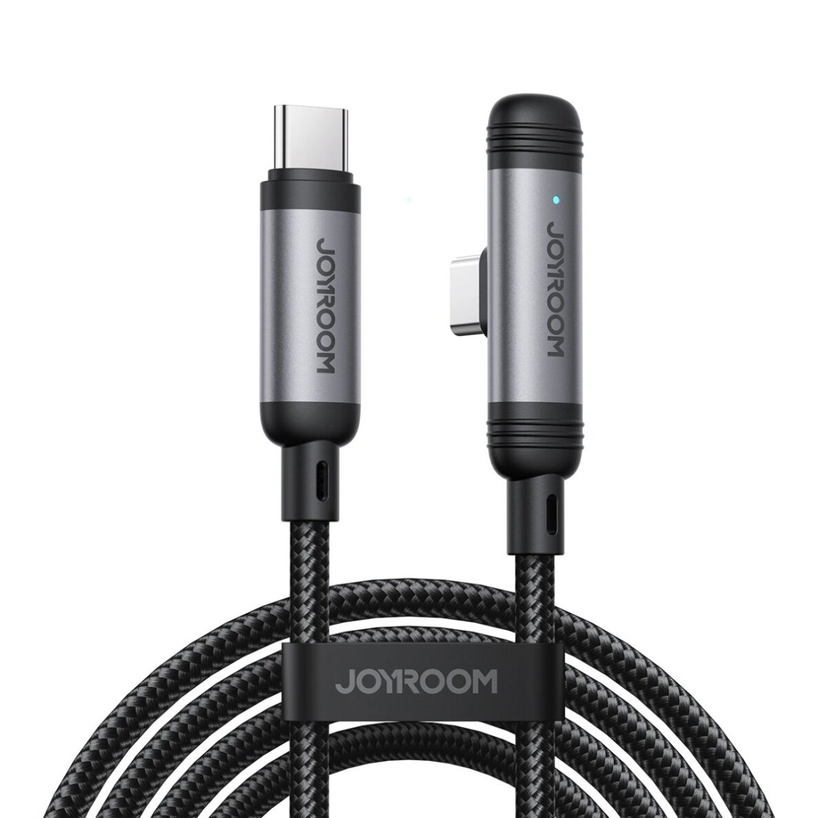 Įkrovimo kabelis Joyroom S-A56 EnjoyX Series 90° USB-C – USB-C 60W 1.2m – juodas Įkrovimo kabelis Joyroom S-A56 EnjoyX Series 90° USB-C – USB-C 60W 1.2m – juodas