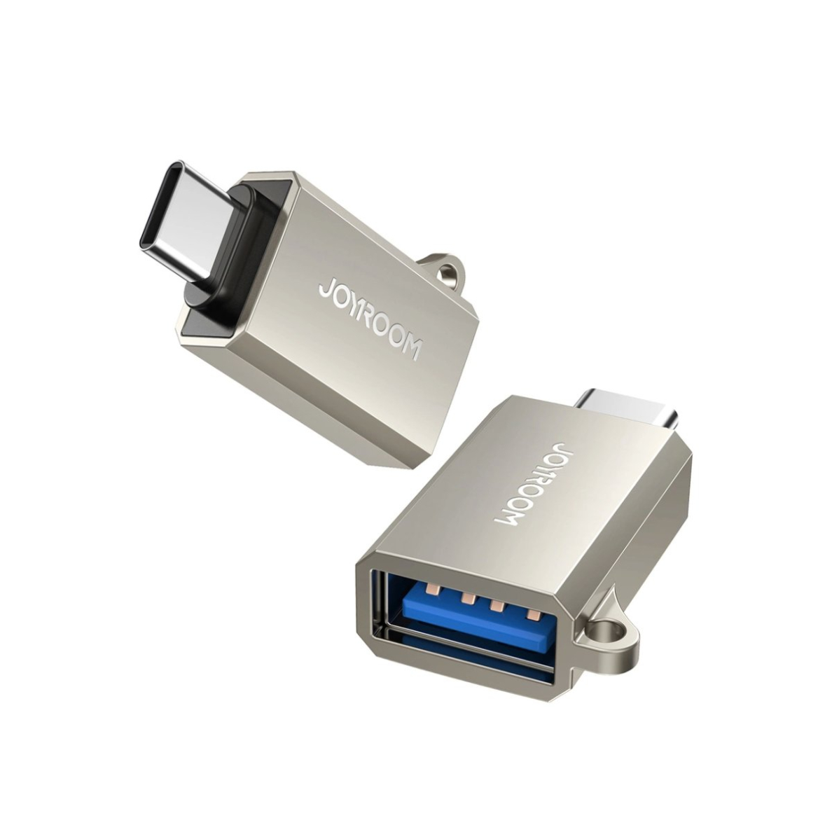 Joyroom S-H151 USB-C (kištukas) / USB-A (lizdas) adapteris su kilpele – sidabrinis Joyroom S-H151 USB-C (kištukas) / USB-A (lizdas) adapteris su kilpele – sidabrinis