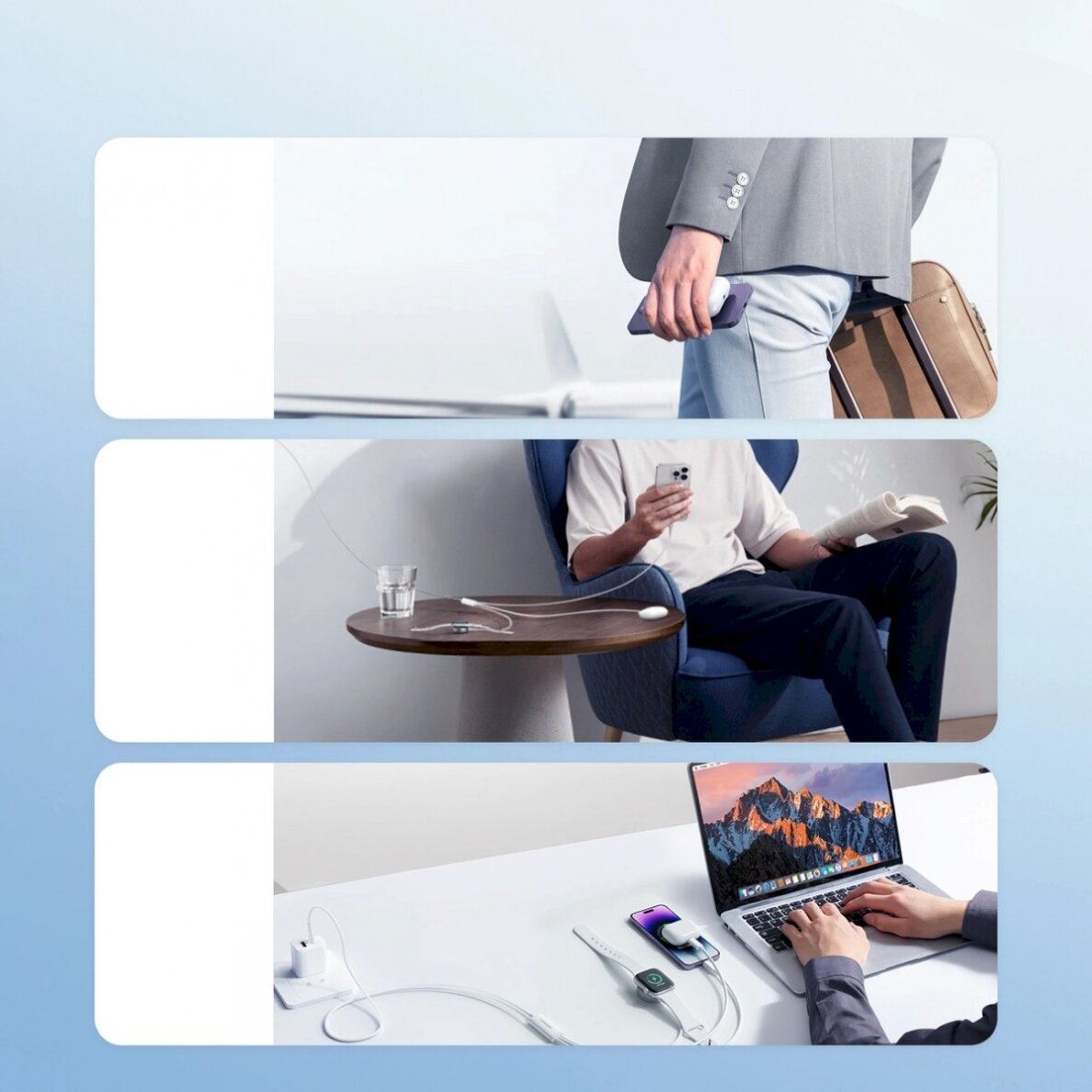 Joyroom S-IW007 3-in-1 Kabelis USB-A magnetic Įkroviklis  - Lightning 1.2m - baltas 14 Joyroom S-IW007 3-in-1 Kabelis USB-A magnetic Įkroviklis  - Lightning 1.2m - baltas 14