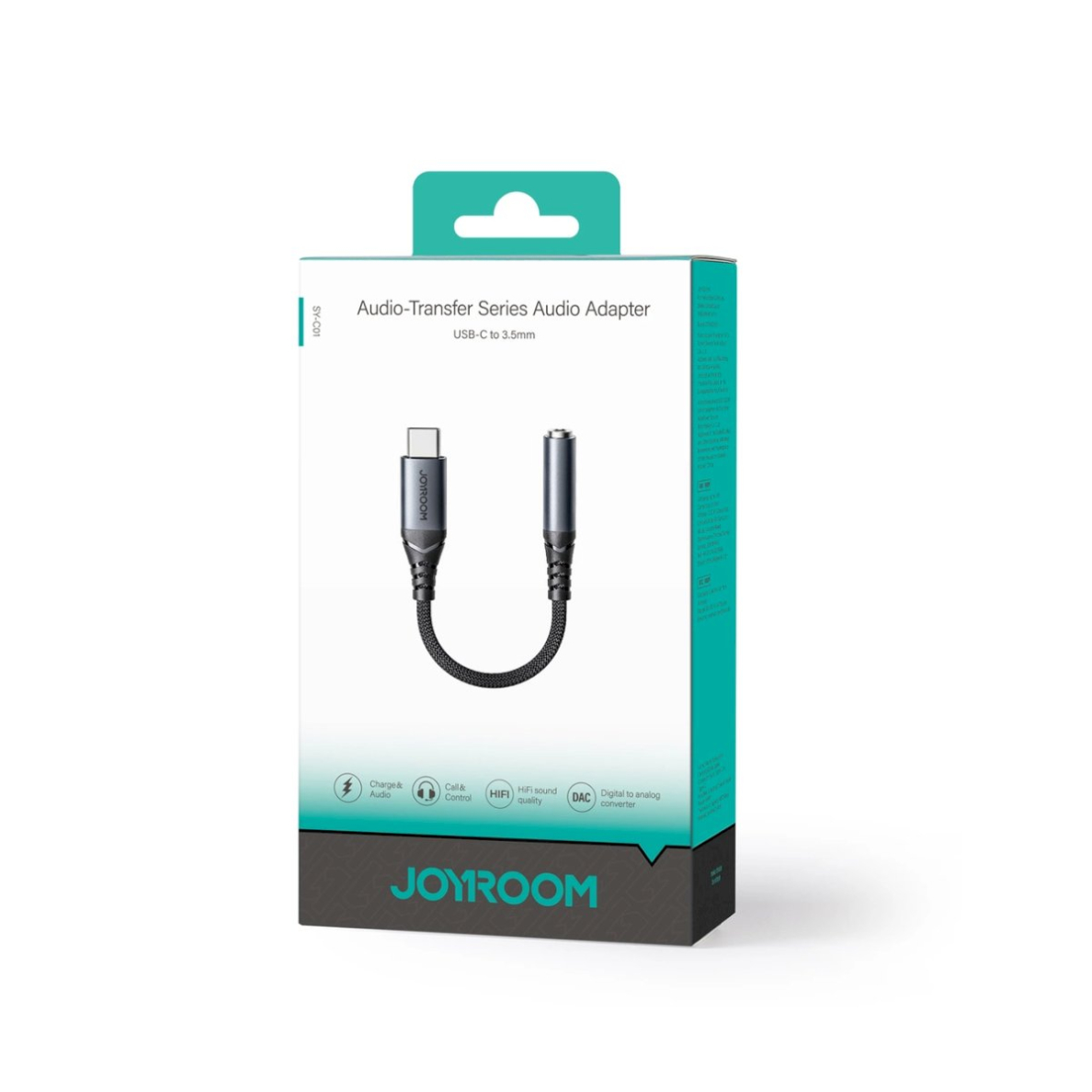 Joyroom SY-C01 USB-C DAC adapteris į 3.5 mm mini lizdą – juodas 4 Joyroom SY-C01 USB-C DAC adapteris į 3.5 mm mini lizdą – juodas 4