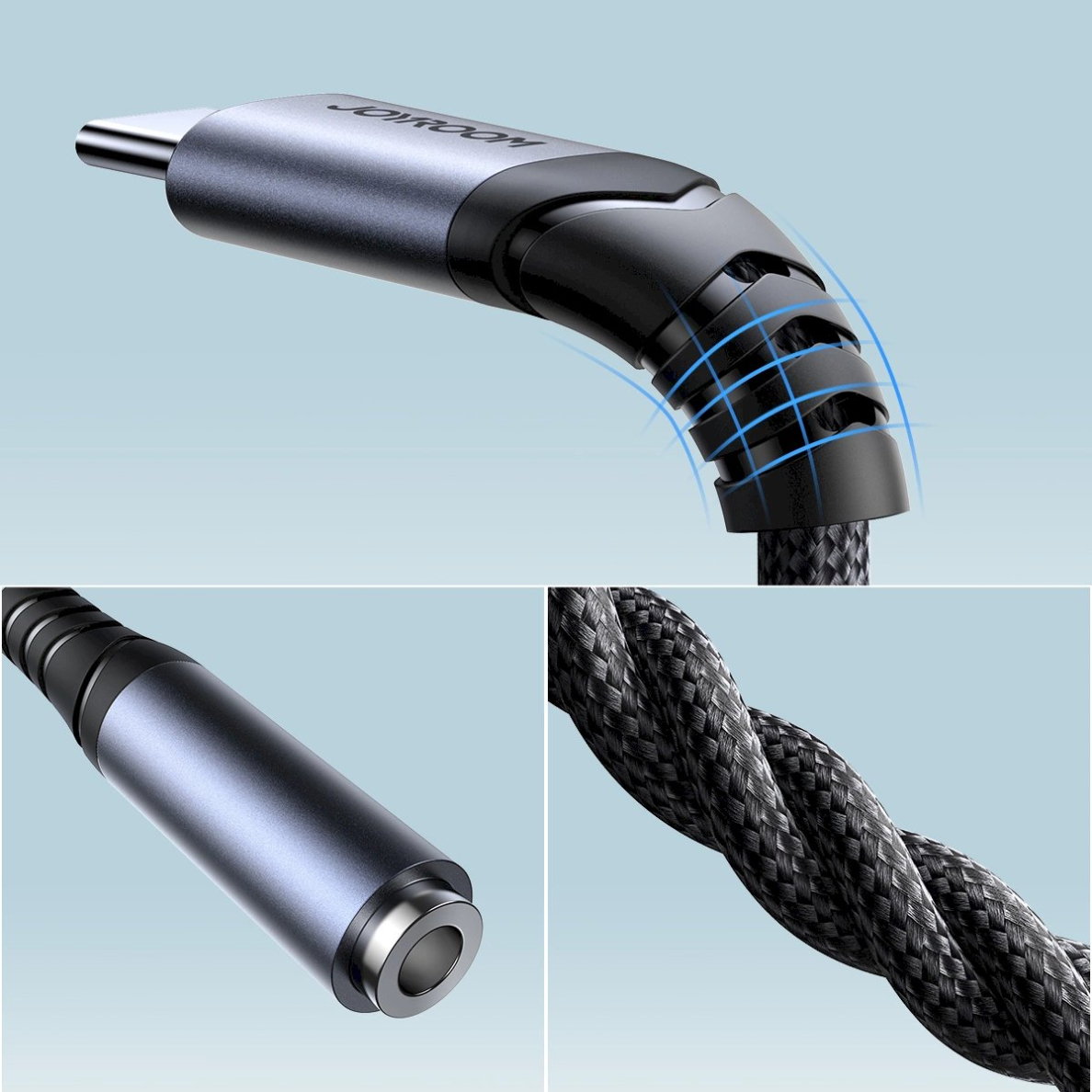 Joyroom SY-C01 USB-C DAC adapteris į 3.5 mm mini lizdą – juodas 7