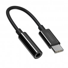 Joyroom 3,5 mm Ausinių Lizdo Į USB Type C Adapteris Juodas (SH-C1) UGLX912