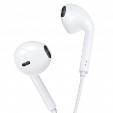 Ausinės su nuotoliniu valdymu ir mikrofonu Joyroom Ben Series earphones Lightning Baltos (JR-EP3)