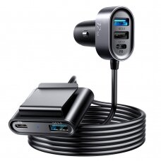 Automobilinis Įkroviklis Joyroom car charger 2xPD + 2xQC3.0 75W 1,5m Juodas (JR-CL05)