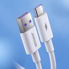 Joyroom fast charging USB - USB Type C Greito Įkrovimo Kabelis 5 A 45 W 1 m Baltas (S-1050M7)