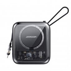 Joyroom induction power bank 10000mAh Icy Series 22.5W with built-in Lightning cable black (JR-L007)