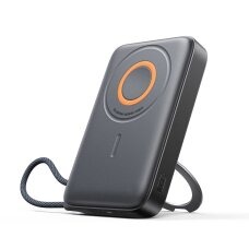 Išorinė baterija Power Bank Joyroom JR-PBM02 22.5W 10000mAh 3in1 magnetinis MagSafe suderinamas su įmontuotu kabeliu – juoda