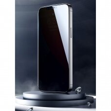 Joyroom Knight Series 2,5D stiklas Anti Spy filter for iPhone 12 Pro Max Juodas (JR-PF603)