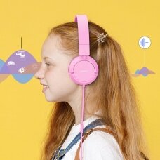 Ausinės vaikams Joyroom on-ear 3.5mm mini jack Rožinės (JR-HC1)