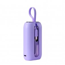 Joyroom power bank 10000mAh Colorful Series 22.5W with 2 built-in USB-C and Lightning cables purple (JR-L012)