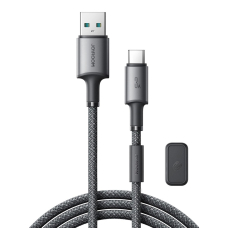 Joyroom S-A50 Unlimited Series 3A USB-A / USB-C kabelis su magnetiniu laikikliu 1.2 m – pilkas