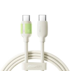 Įkrovimo kabelis Joyroom S-A53 60W USB-C – USB-C su fluorescuojančiu antgaliu 2 m – smėlio spalvos