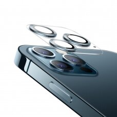 Joyroom Shining apsauginis kameros stiklas iPhone 12 mini sidabrinis (JR-PF686)