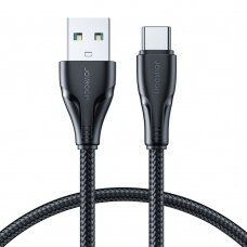 Joyroom USB - USB C 3A cable Surpass Series for fast charging and data transfer 1.2 m Juodas (S-UC027A11)