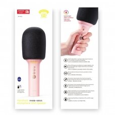 Karaoke mikrofonas Joyroom wireless karaoke microphone with Bluetooth 5.0 speaker 1200mAh Rožinis (JR-MC5 Pink)