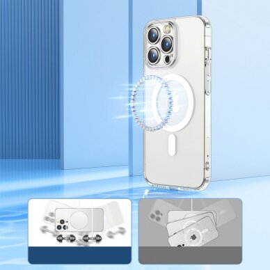 Dėklas Joyroom 14D Magnetic iPhone 14 Pro suderinamas su MagSafe skaidrus (JR-14D6) 2
