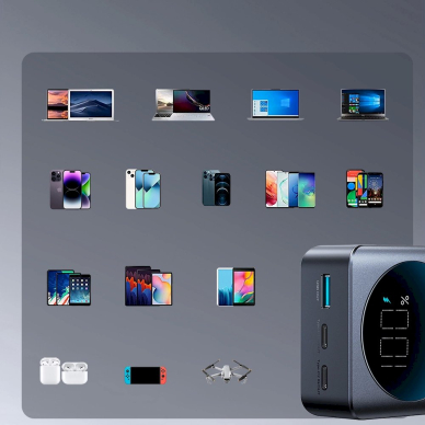 Joyroom 30000mAh 65W power bankdigital display (JR-PBF05) - Juodas 13 Joyroom 30000mAh 65W power bankdigital display (JR-PBF05) - Juodas 13