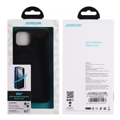 Dėklas Joyroom 360 iPhone 13 Pro + Apsauginis stiklas juodas (JR-BP935 black) 4