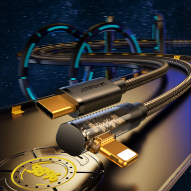 Joyroom Angled Lightning cable - USB C for fast charging and data transfer 20W 1.2 m Juodas (S-CL020A6) 2 Joyroom Angled Lightning cable - USB C for fast charging and data transfer 20W 1.2 m Juodas (S-CL020A6) 2