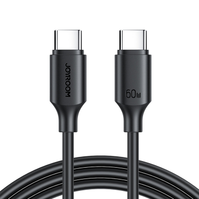 Joyroom cable USB-C - USB-C 480Mb / s 60W 1m black (S-CC060A9) 1 Joyroom cable USB-C - USB-C 480Mb / s 60W 1m black (S-CC060A9) 1