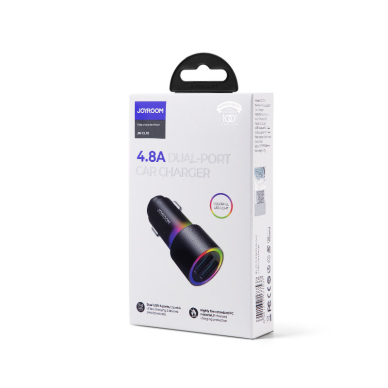 Įkroviklis Joyroom 2 x USB 24W Juodas (JR-CL10) 4 Įkroviklis Joyroom 2 x USB 24W Juodas (JR-CL10) 4