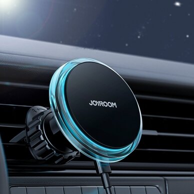 Laikiklis Joyroom Car Holder Qi Wireless Induction Charger 15W (MagSafe) Sidabrinis (JR-ZS291) 10