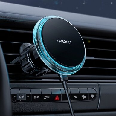 Laikiklis Joyroom Car Holder Qi Wireless Induction Charger 15W (MagSafe) Sidabrinis (JR-ZS291) 15 Laikiklis Joyroom Car Holder Qi Wireless Induction Charger 15W (MagSafe) Sidabrinis (JR-ZS291) 15