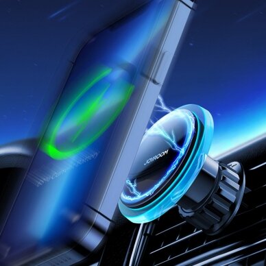 Laikiklis Joyroom Car Holder Qi Wireless Induction Charger 15W (MagSafe) Sidabrinis (JR-ZS291) 7