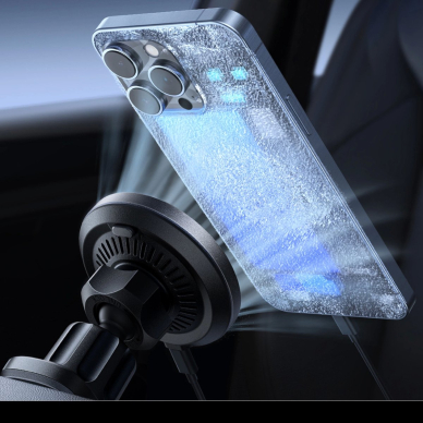 Joyroom JR-ZS387 automobilio laikiklis su belaidžiu įkrovikliu (MagSafe suderinamas) ir ventiliatoriumi – juodas 8