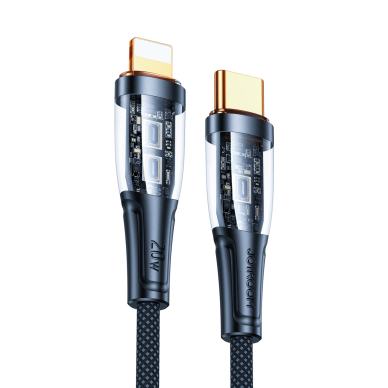 Joyroom fast charging cable with smart switch USB-C - Lightning 20W 1.2m Juodas (S-CL020A3)