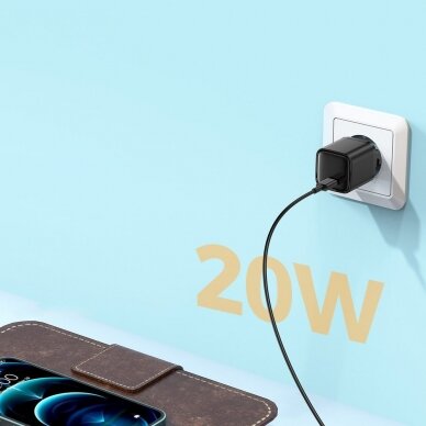 Greitas Buitinis Įkroviklis Joyroom USB Type C 20W Power Delivery Quick Charge 3.0 AFC Juodas (L-P202) 3 Greitas Buitinis Įkroviklis Joyroom USB Type C 20W Power Delivery Quick Charge 3.0 AFC Juodas (L-P202) 3