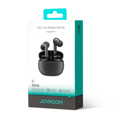 Joyroom JR-FN1 Funpods belaidės in-ear TWS Bluetooth 5.4 ANC ENC ausinės – juodos 5