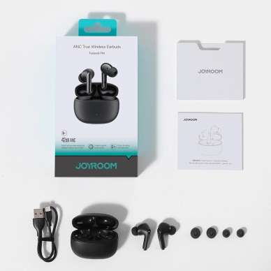 Joyroom JR-FN1 Funpods belaidės in-ear TWS Bluetooth 5.4 ANC ENC ausinės – juodos 6