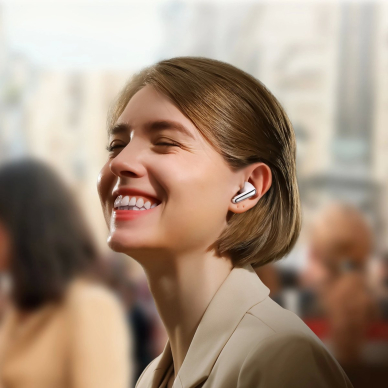 Joyroom JR-FN1 Funpods belaidės in-ear TWS Bluetooth 5.4 ANC ENC ausinės – baltos 10