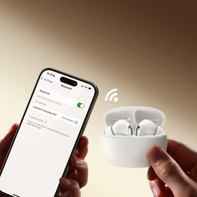 Joyroom JR-FN1 Funpods belaidės in-ear TWS Bluetooth 5.4 ANC ENC ausinės – baltos 14