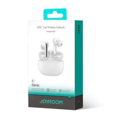 Joyroom JR-FN1 Funpods belaidės in-ear TWS Bluetooth 5.4 ANC ENC ausinės – baltos 6