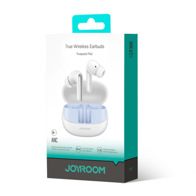 Joyroom JR-FN2 Funpods in-ear TWS ausinės su Bluetooth 5.4, ANC funkcija, IP54 apsauga – baltos 6