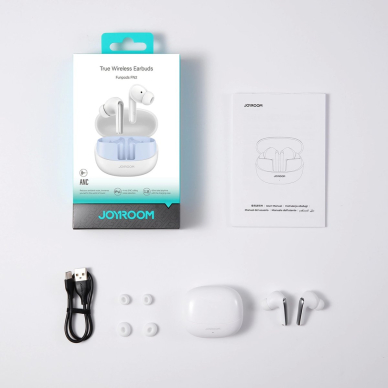 Joyroom JR-FN2 Funpods in-ear TWS ausinės su Bluetooth 5.4, ANC funkcija, IP54 apsauga – baltos 7