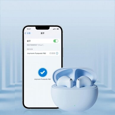 Joyroom Funpods wireless in-ear Ausinės (JR-FB2) - blue 9 Joyroom Funpods wireless in-ear Ausinės (JR-FB2) - blue 9