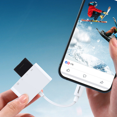 Joyroom HUB multifunctional OTG Lightning adapter - USB 3.2 Gen 1 (3.0, 3.1 Gen 1) / SD, TF / Lightning card reader white (S-H142 white) 1 Joyroom HUB multifunctional OTG Lightning adapter - USB 3.2 Gen 1 (3.0, 3.1 Gen 1) / SD, TF / Lightning card reader white (S-H142 white) 1