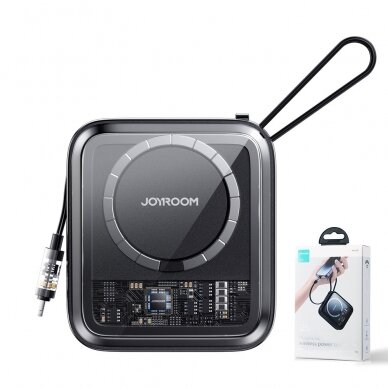 Joyroom induction power bank 10000mAh Icy Series 22.5W with built-in Lightning cable Juodas (JR-L007) 8