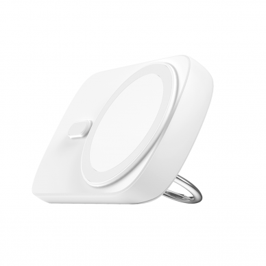 Joyroom inductive power bank 6000mAh with ring and stand up to 20W white (JR-W030) 1