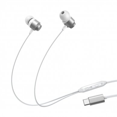 Joyroom JR-EC06 USB-C in-ear Ausinės - silver 6 Joyroom JR-EC06 USB-C in-ear Ausinės - silver 6
