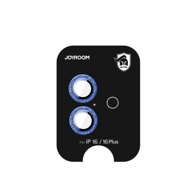 Joyroom JR-MSF0300 apsauginis stiklas objektyvams iPhone 16/16 Plus – mėlyna
