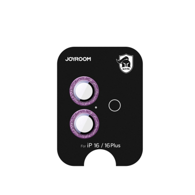 Joyroom JR-MSF0302 apsauginis stiklas objektyvams iPhone 16/16 Plus – rožinė