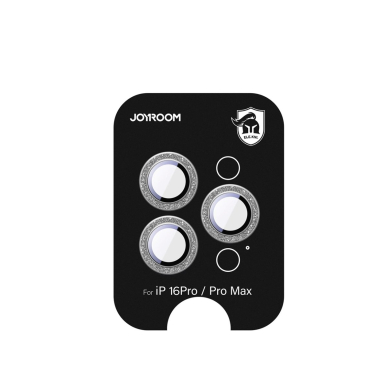Joyroom JR-MSF0304 apsauginis stiklas objektyvams iPhone 16 Pro/16 Pro Max – sidabrinė