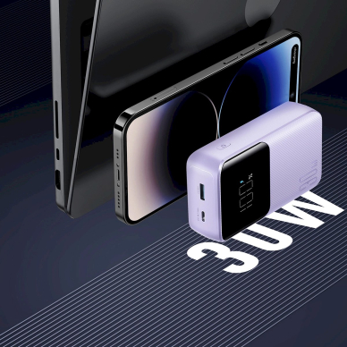 Joyroom JR-PBC06 mini power bankbuilt-in USB-C / Lightning Kabeliss 30W 10000mAh - violetinis 10 Joyroom JR-PBC06 mini power bankbuilt-in USB-C / Lightning Kabeliss 30W 10000mAh - violetinis 10