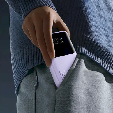 Joyroom JR-PBC06 mini power bankbuilt-in USB-C / Lightning Kabeliss 30W 10000mAh - violetinis 9 Joyroom JR-PBC06 mini power bankbuilt-in USB-C / Lightning Kabeliss 30W 10000mAh - violetinis 9